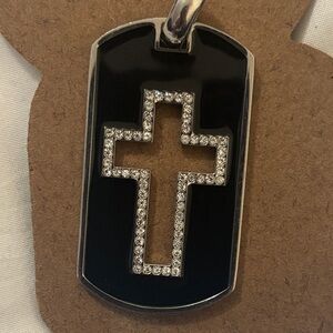 Black and Silver Cross Pendant